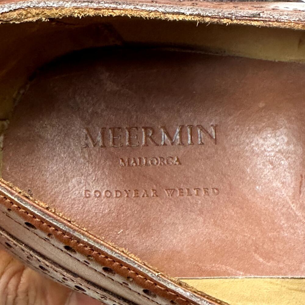 EXCELLENT Meermin Oxford Tan Antique Calf Goodyear welt 101513 UK 9.5 US 10.5 D - Picture 10 of 15